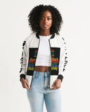 B-U BE UNIQUE Women's All-Over Print Bomber Jacket