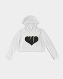 2 Hearts One Love Women's All-Over Print Cropped Hoodie