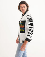 B-U Black Unique Men's All-Over Print Bomber Jacket